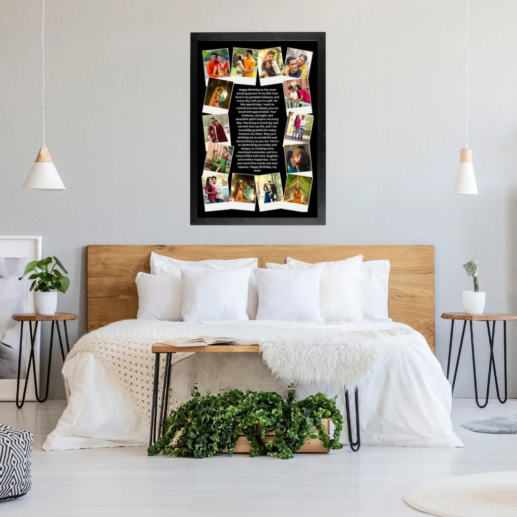 Personalized Photo Frame with Heartfelt Message-Size A4 (8x12inches)