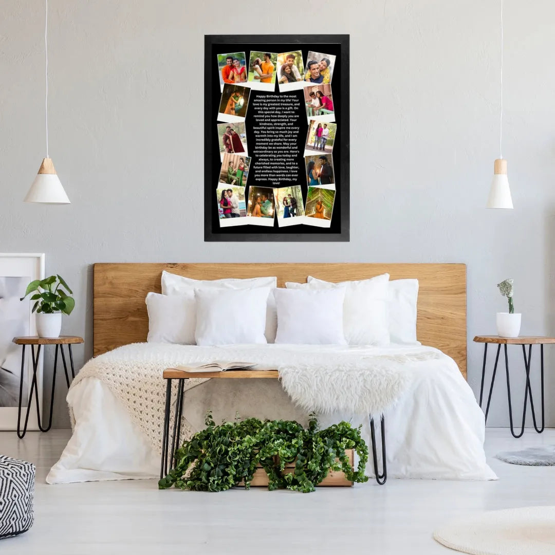 Personalized Photo Frame with Heartfelt Message-Size A4 (8x12inches)