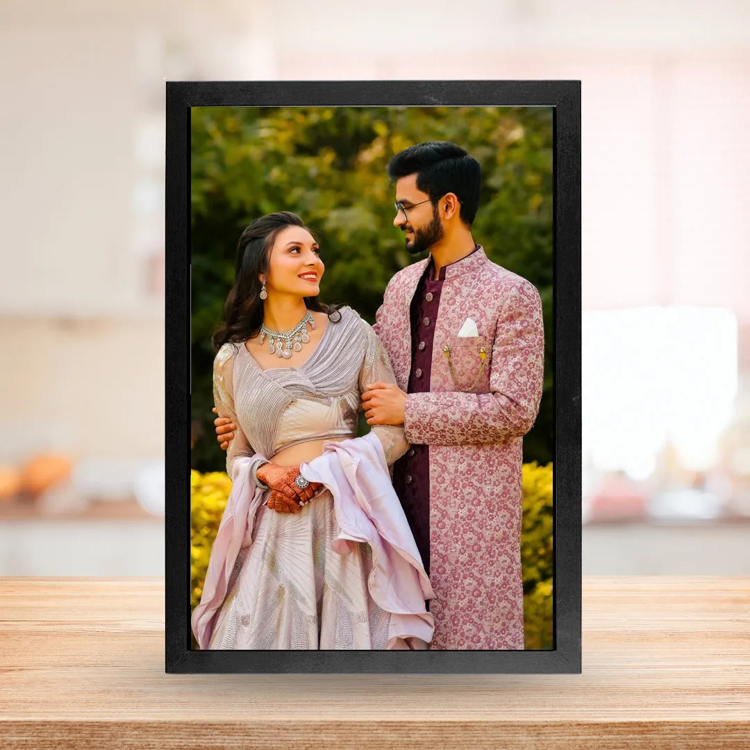 Personalized Couple Photo Frame (8x12) | Custom Anniversary & Wedding Gift Wall Decor