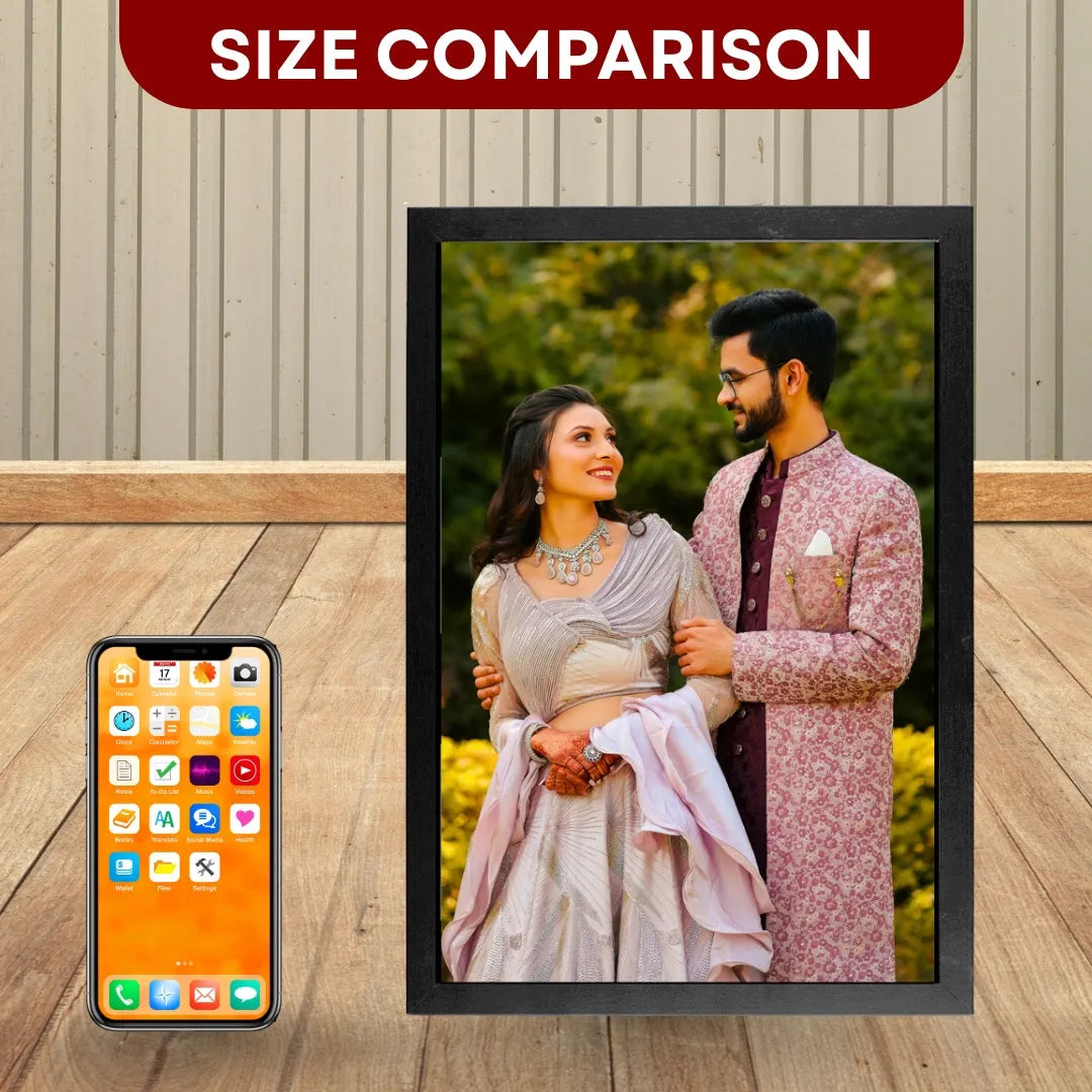 Personalized Couple Photo Frame (8x12) | Custom Anniversary & Wedding Gift Wall Decor