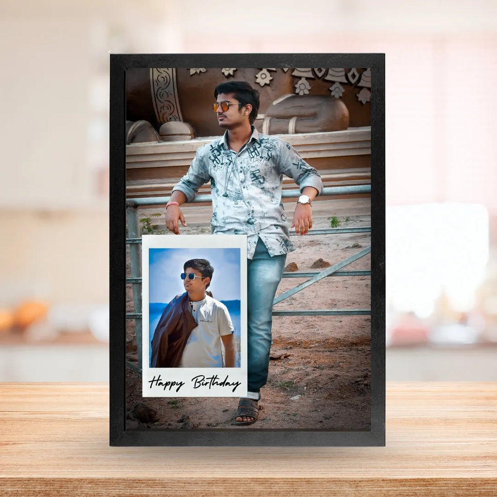 Personalized Photo Collage Frame (8x12) with Custom Message | Unique Birthday & Anniversary Gift