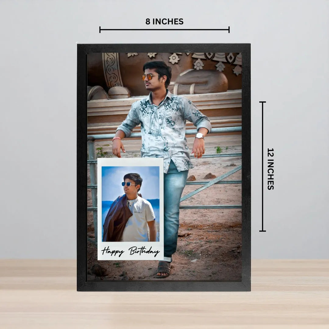 Personalized Photo Collage Frame (8x12) with Custom Message | Unique Birthday & Anniversary Gift