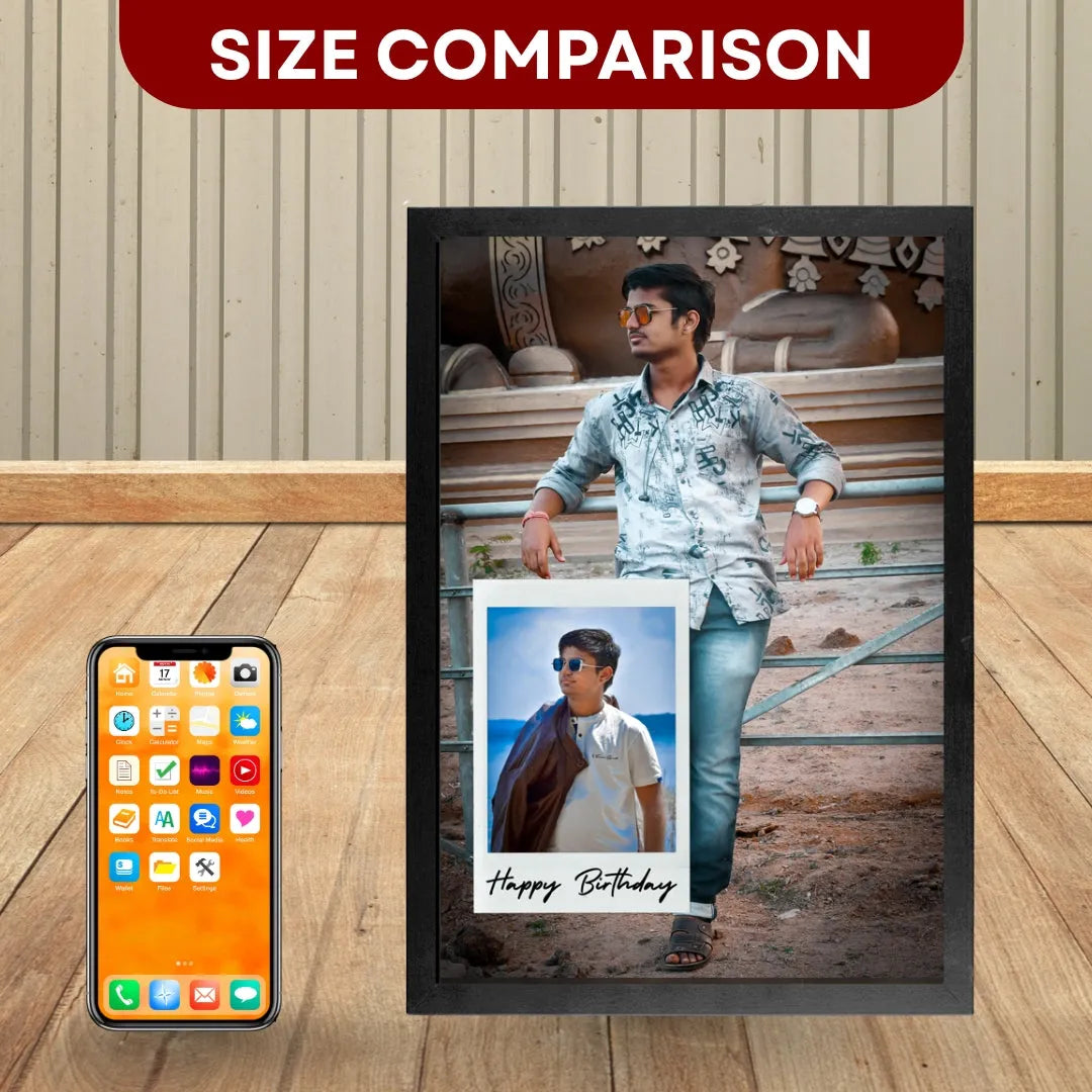 Personalized Photo Collage Frame (8x12) with Custom Message | Unique Birthday & Anniversary Gift