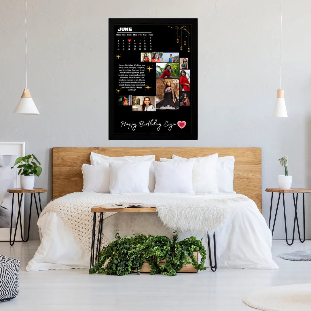 Personalized Photo Frame with Calender-Size A4 (8x12inches)