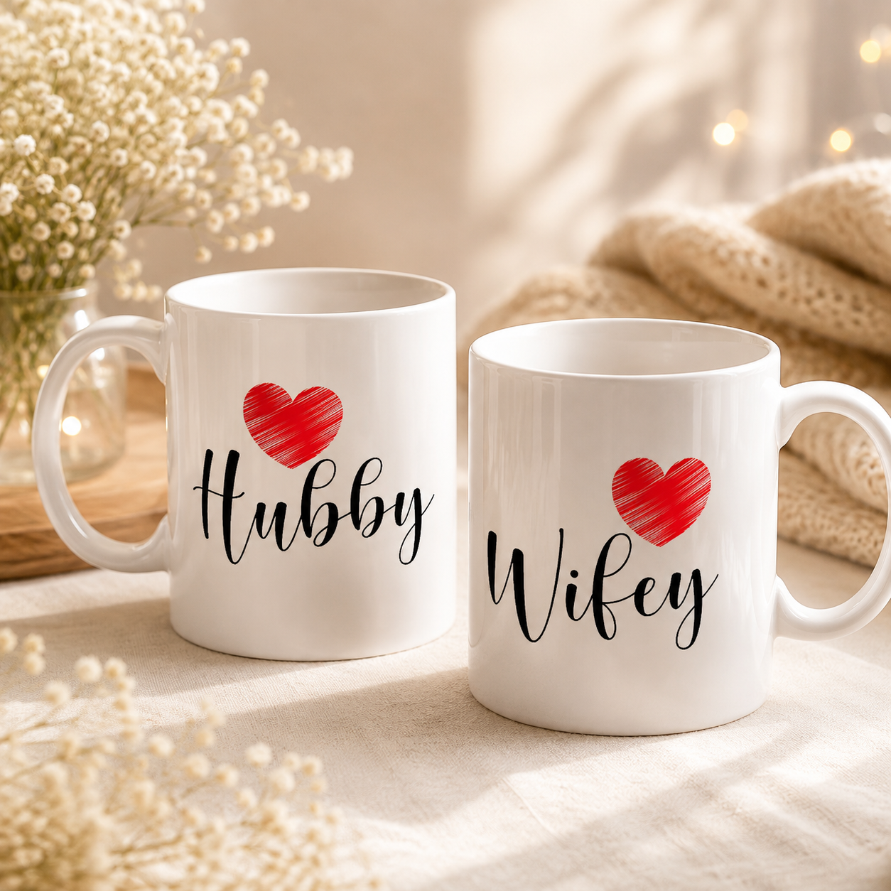 Personalized Couple Mugs | Custom Husband Wife Mugs | Moment Makers
