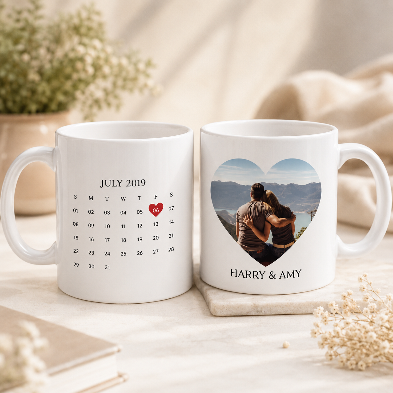 Personalized Couple Date Mug | Custom Photo & Special Date | Moment Makers